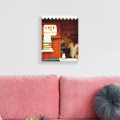 Cubaanse foto van het oude Havana Habana | café | Canvas Afdruk (Insitu (Woonkamer))