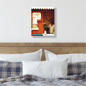 Cubaanse foto van het oude Havana Habana | café | Canvas Afdruk (Insitu (Slaapkamer))