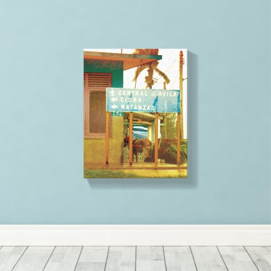 Cubaanse foto van het oude Havana Habana | Matanza Canvas Afdruk (Insitu (Houten vloer))