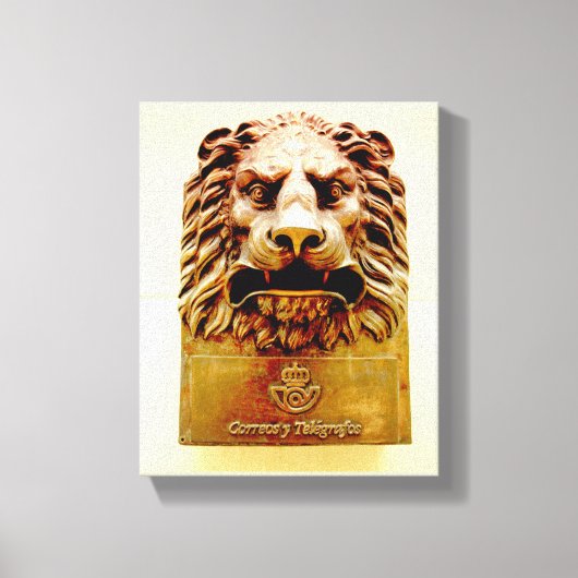 Cubaanse foto van het oude Havana | Lion | Canvas Afdruk (Voorkant)