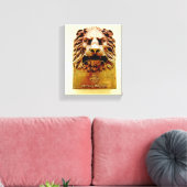 Cubaanse foto van het oude Havana | Lion | Canvas Afdruk (Insitu (Woonkamer))