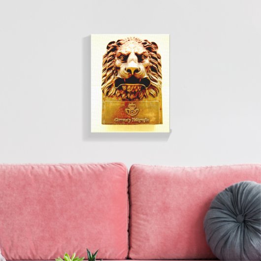 Cubaanse foto van het oude Havana | Lion | Canvas Afdruk (Insitu (Woonkamer))