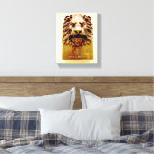 Cubaanse foto van het oude Havana | Lion | Canvas Afdruk (Insitu (Slaapkamer))