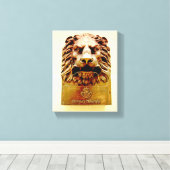 Cubaanse foto van het oude Havana | Lion | Canvas Afdruk (Insitu (Houten vloer))