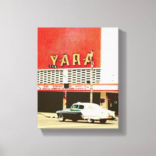 Cubaanse foto van het oude Havana | Yara | Canvas Afdruk (Voorkant)
