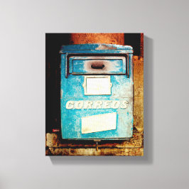 Cubaanse foto van oud Havana | Brievenbus | Canvas Afdruk