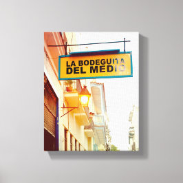 Cubaanse foto van oud Havana Habana | Bodegita | Canvas Afdruk