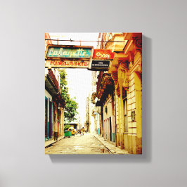 Cubaanse foto van oud Havana | Lafayette | Canvas Afdruk