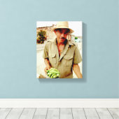 Cubaanse foto van oud Havana | Verkoper | Canvas Afdruk (Insitu (Houten vloer))