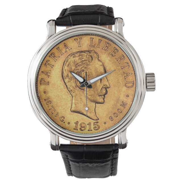CUBAANSE GOUDEN MUNT HORLOGE (Voorkant)