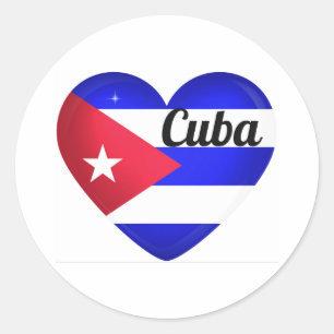 Cubaanse hartslag ronde sticker