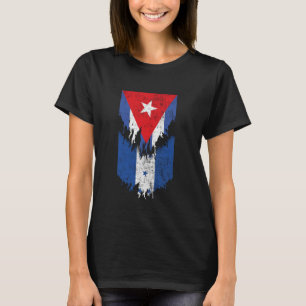 Cubaanse Hondurese vlaggen verscheurd Cuba Hondura T-shirt