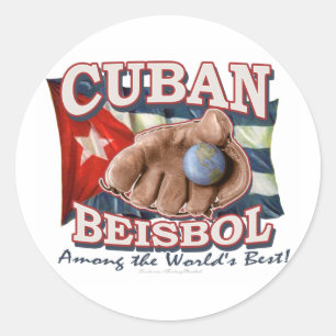 Cubaanse Honkbalsticker Ronde Sticker