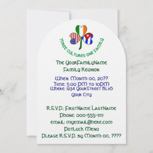 Cubaanse Ierse VS Shamrock Family Reunion Kaart