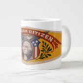  Cubaanse igar Label Art, Amerikaanse staatsburger Grote Koffiekop (Voorkant rechts)