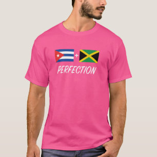 Cubaanse Jamaicaanse vlag Cuba Jamaica Mix Heritag T-shirt