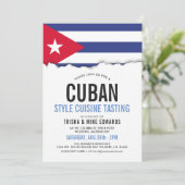 Cubaanse keuken | Party Flag Uitnodigen Kaart (Staand voorkant)