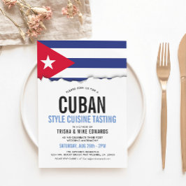 Cubaanse keuken | Party Flag Uitnodigen Kaart