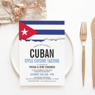 Cubaanse keuken   Party Flag Uitnodigen Kaart