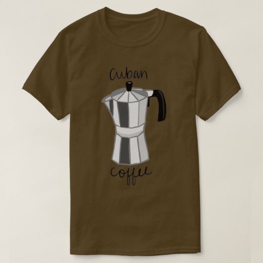 Cubaanse koffiezetapparaat t-shirt (Design voorkant)