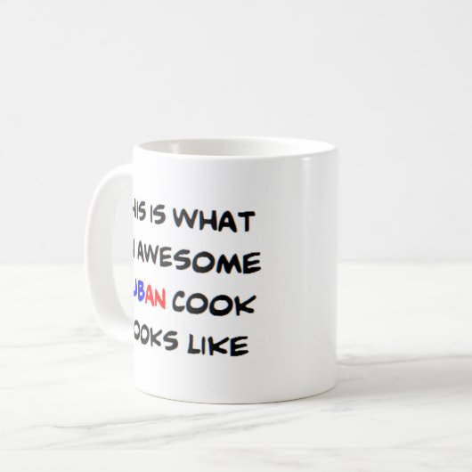 cubaanse kok, geweldige koffiemok (Voorkant links)