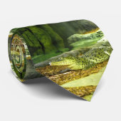 Cubaanse krokodillen dieren reptielen stropdas (Opgerold)