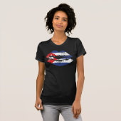 Cubaanse lips-tanktop voor vrouwen. t-shirt (Voorkant volledig)