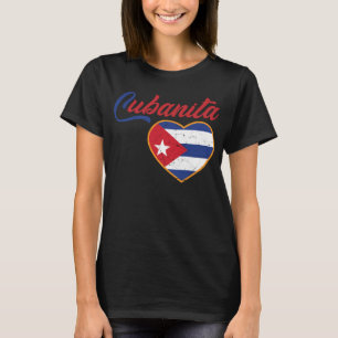 Cubaanse meisjes Cubanita Cubaanse vlag Cubaanse m T-shirt