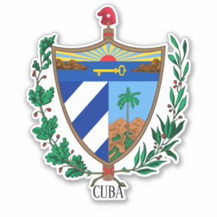 Cubaanse nationale wapenschild patriottisch sticker