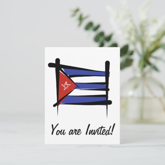 Cubaanse penseelvlag kaart (Staand voorkant)