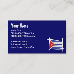 Cubaanse penseelvlag visitekaartje