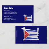 Cubaanse penseelvlag visitekaartje (Voorkant / Achterkant)
