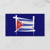 Cubaanse penseelvlag visitekaartje (Achterkant)