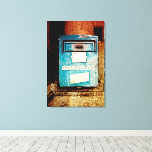 Cubaanse postbus Havana | Canvas (Insitu (Houten vloer))