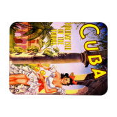 Cubaanse reisposter magneet (Horizontaal)