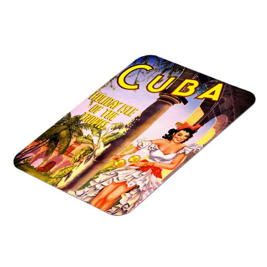 Cubaanse reisposter magneet (Linkerzijde)