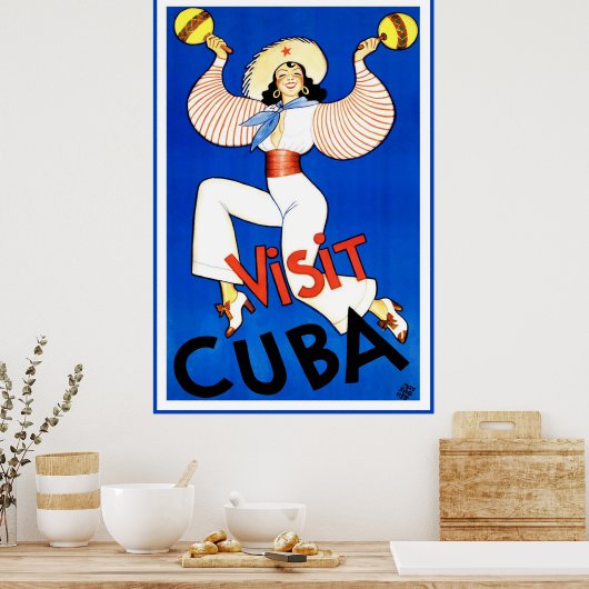 Cubaanse reisreclame Poster (Keuken)