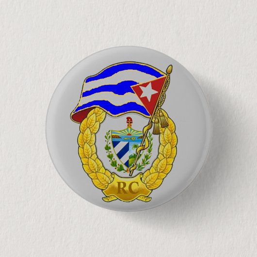 Cubaanse Revolutionaire Strijdkrachten Ronde Button 3,2 Cm (Voorkant)