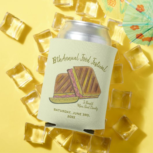 Cubaanse Sandwich Ham Pork Swiss Cheese Food Festi Blikjeskoeler (Insitu Zomer)