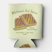 Cubaanse Sandwich Ham Pork Swiss Cheese Food Festi Blikjeskoeler (Voorkant)