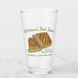 Cubaanse Sandwich Ham Pork Swiss Cheese Food Festi Glas