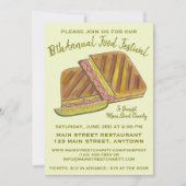 Cubaanse Sandwich Ham Pork Swiss Cheese Food Festi Kaart (Voorkant)