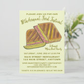 Cubaanse Sandwich Ham Pork Swiss Cheese Food Festi Kaart (Staand voorkant)