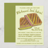 Cubaanse Sandwich Ham Pork Swiss Cheese Food Festi Kaart (Voorkant / Achterkant)