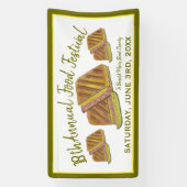 Cubaanse Sandwich Ham Pork Swiss Cheese Food Festi Spandoek (Verticaal)