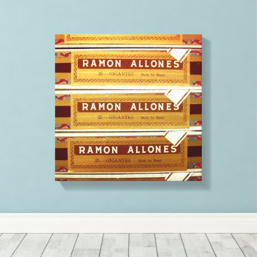 Cubaanse sigaren | Ramon Allones | Canvas Afdruk (Insitu (Houten vloer))