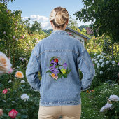 Cubaanse slakken paarse paddenstoelen denim jacket