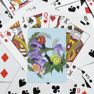 Cubaanse slakken paarse paddenstoelen pokerkaarten