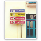 Cubaanse straatnaamborden sticker (Voorkant)