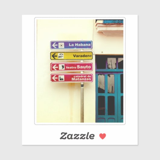 Cubaanse straatnaamborden sticker (Vel)